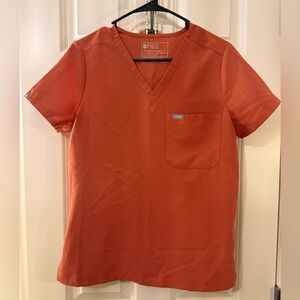 Figs Women's Burnt Orange Catarina Scrub Top